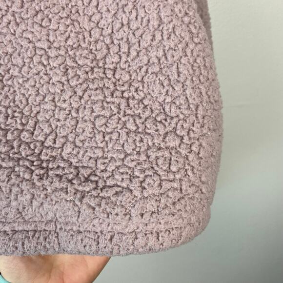 American Eagle Sherpa Fleece Pullover 1/2 Zip Lilac Purple Mock Neck Size Large - Picture 8 of 11